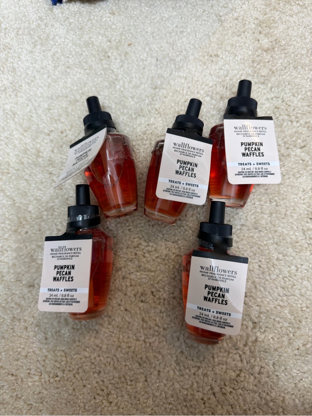 NEW NWT 5 Bath & Body Works Refills-Pumpkin Pecan Waffles